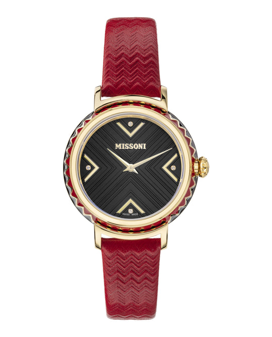 Missoni Missoni Chevron Leather Watch