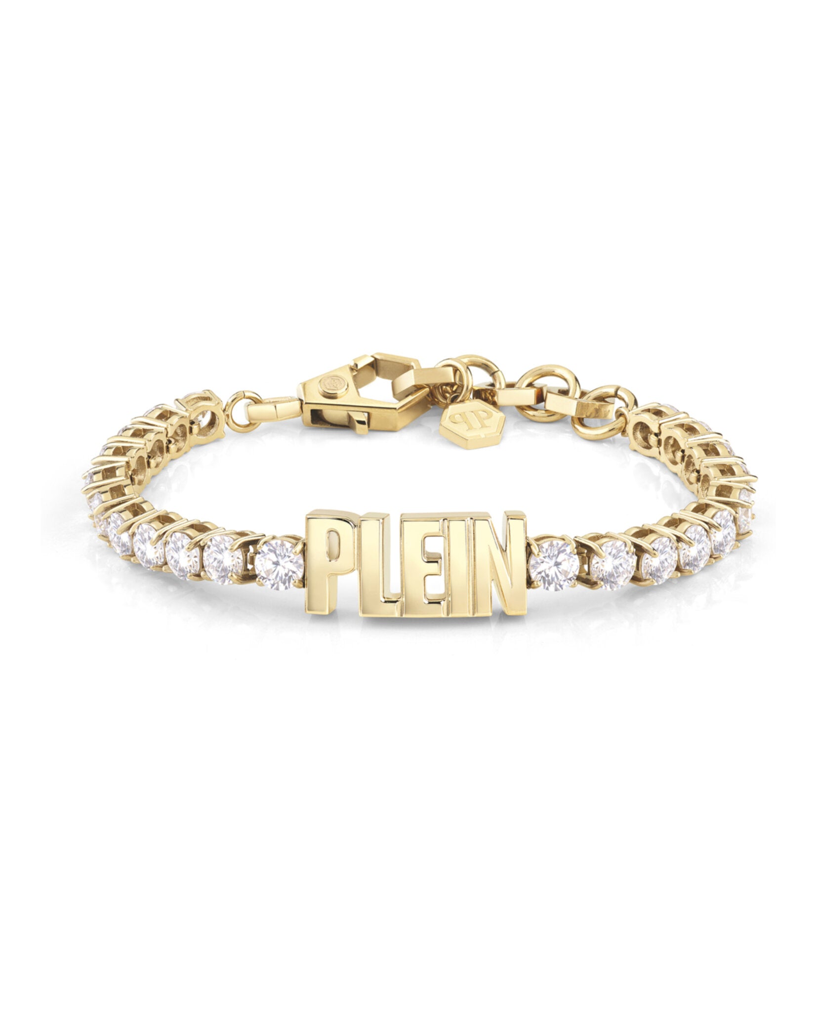 Lettering Crystal Tennis Bracelet