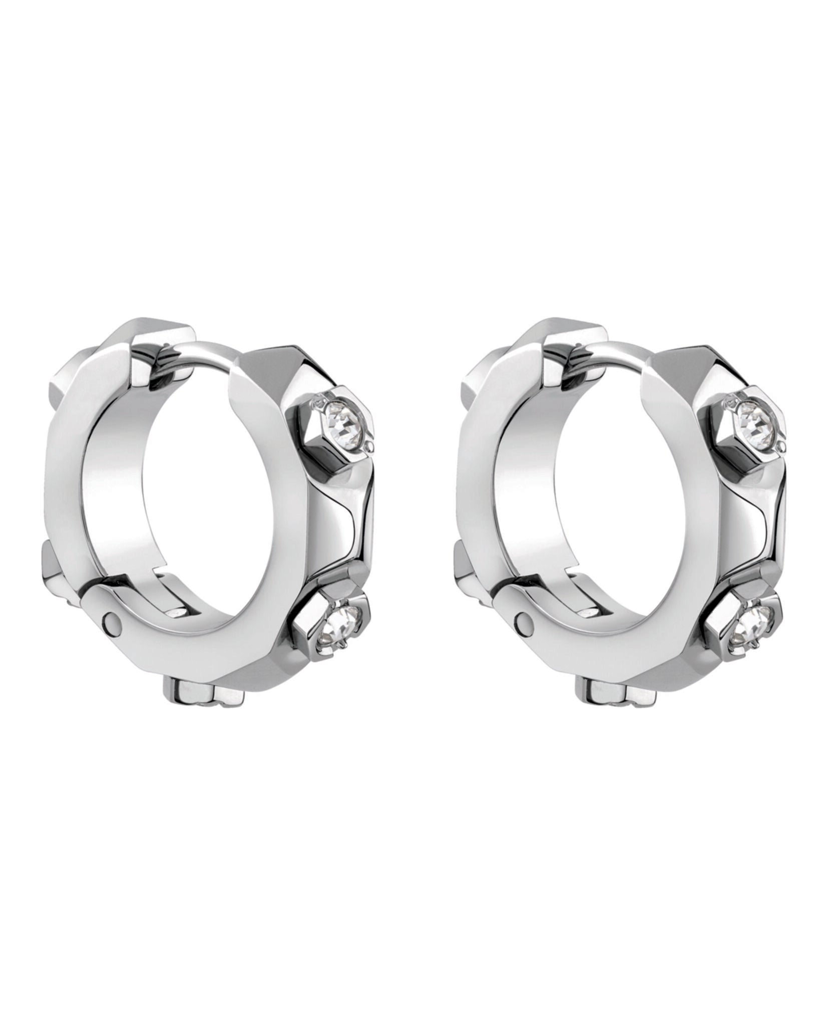 The Plein Cuff Crystal Hoop Earrings