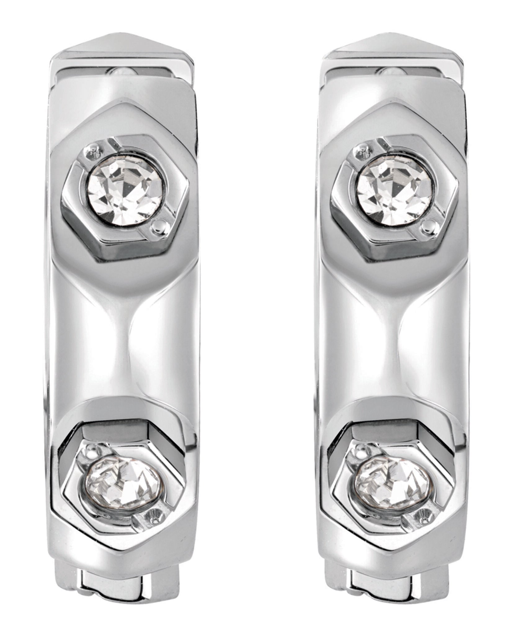 The Plein Cuff Crystal Hoop Earrings
