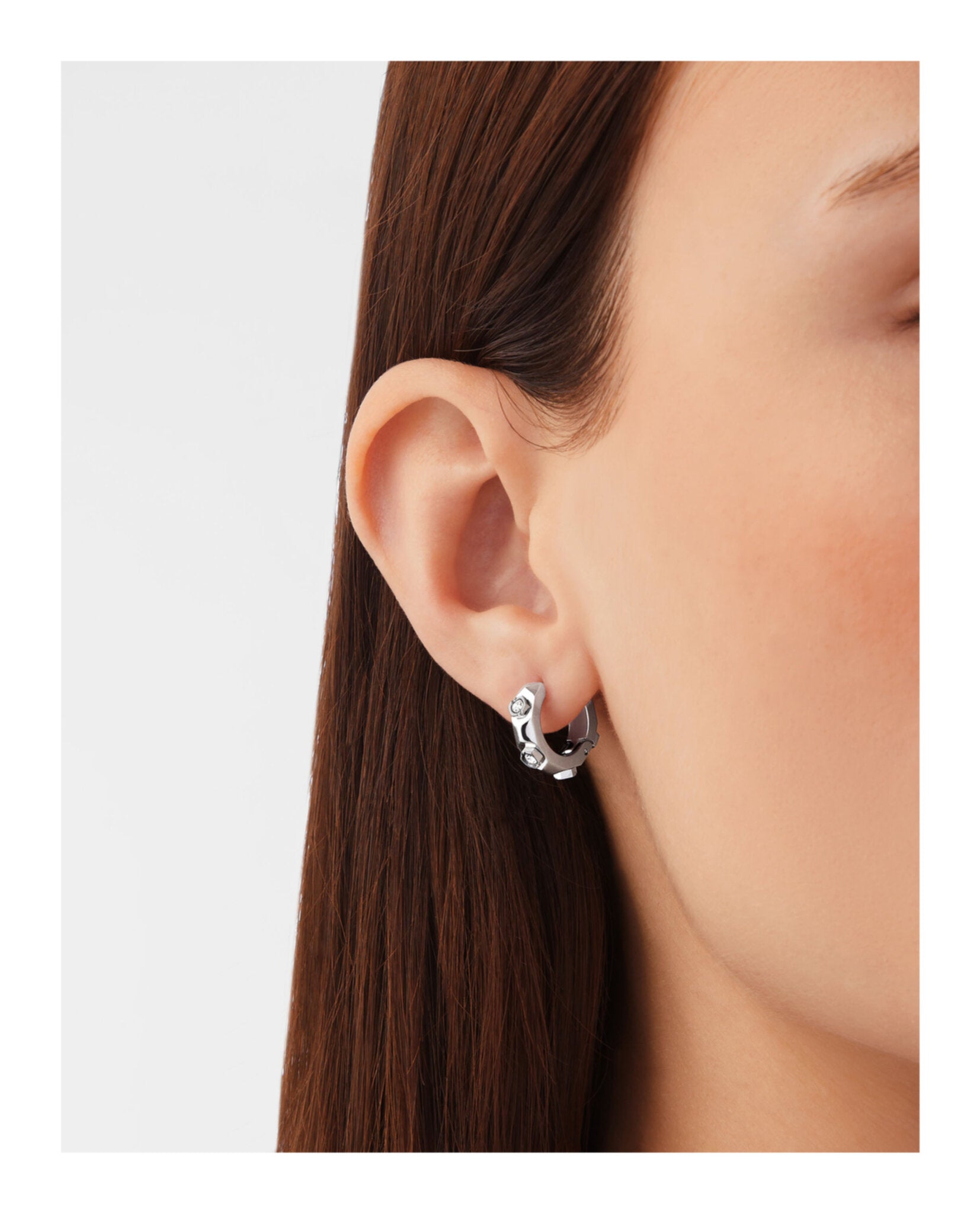 The Plein Cuff Crystal Hoop Earrings