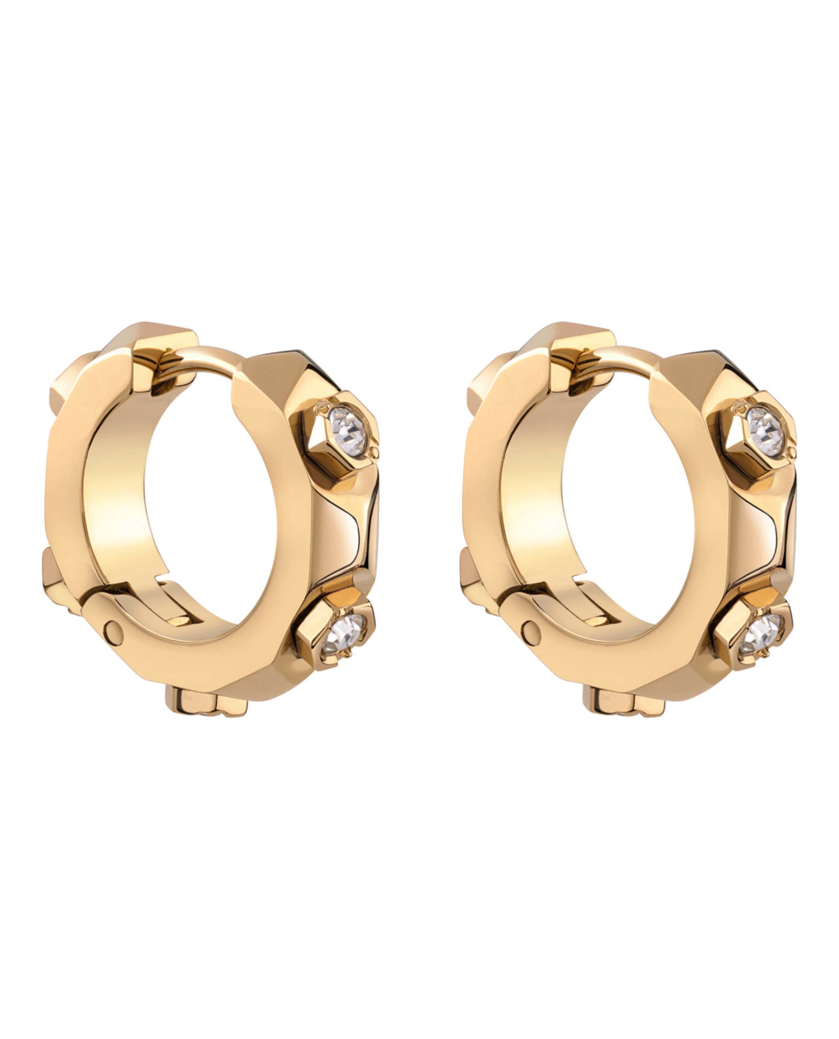 The Plein Cuff Crystal Hoop Earrings