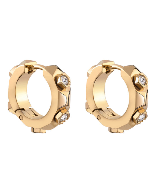 The Plein Cuff Crystal Hoop Earrings