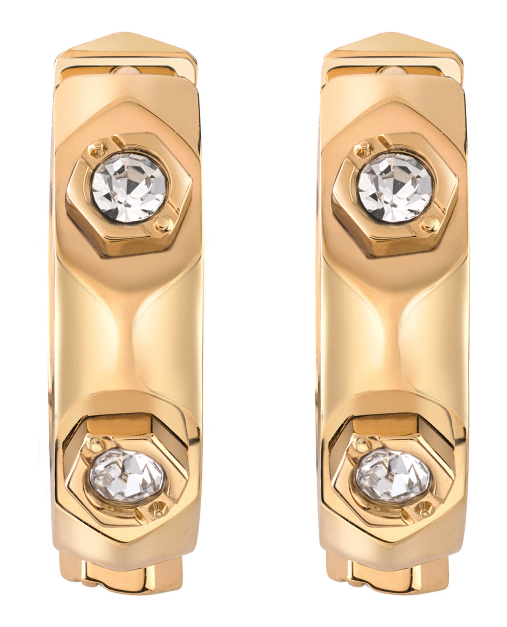 The Plein Cuff Crystal Hoop Earrings