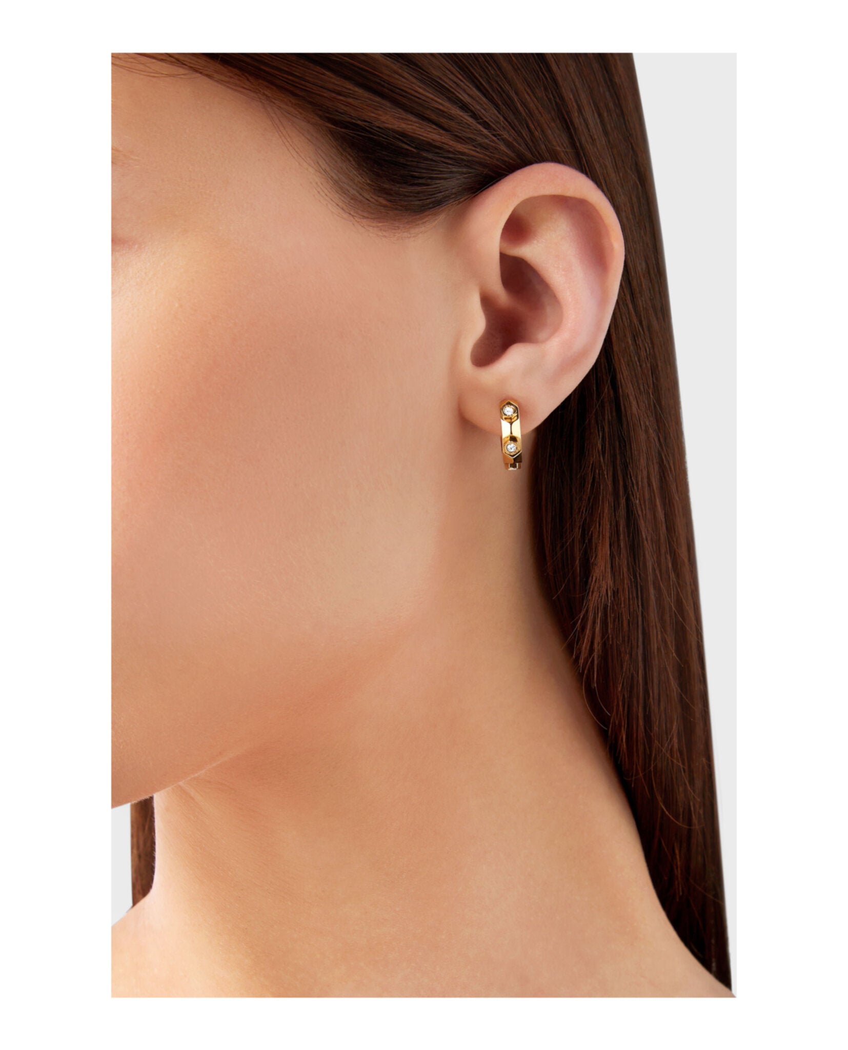 The Plein Cuff Crystal Hoop Earrings