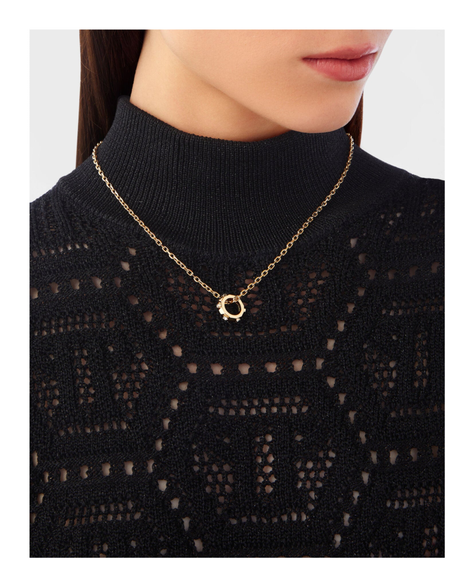The Plein Cuff Crystal Cable Chain Necklace