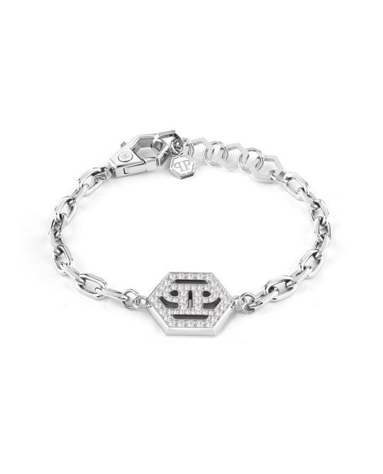 Hexagon Crystal Cable Chain Bracelet