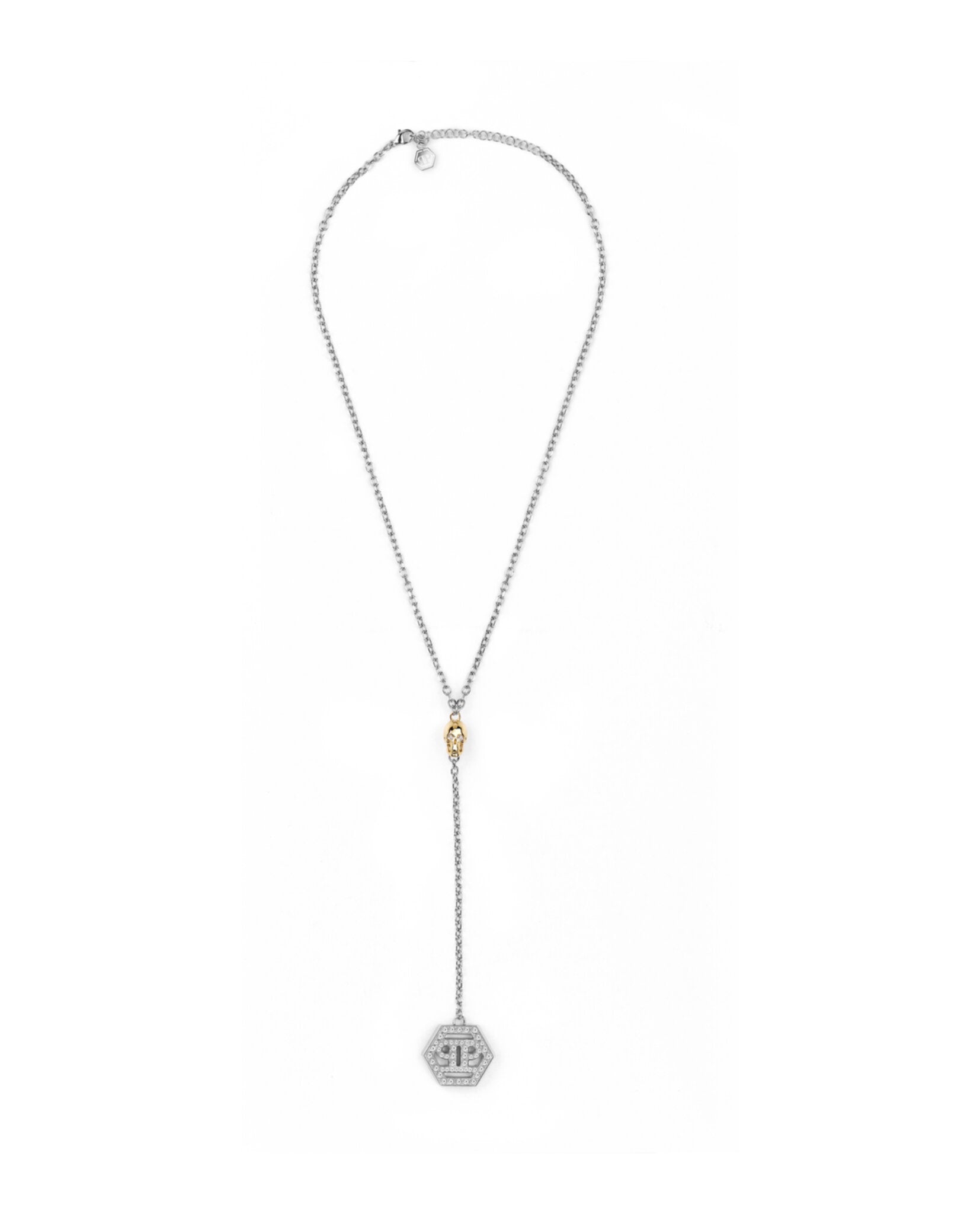 Hexagon Crystal Cable Chain Necklace