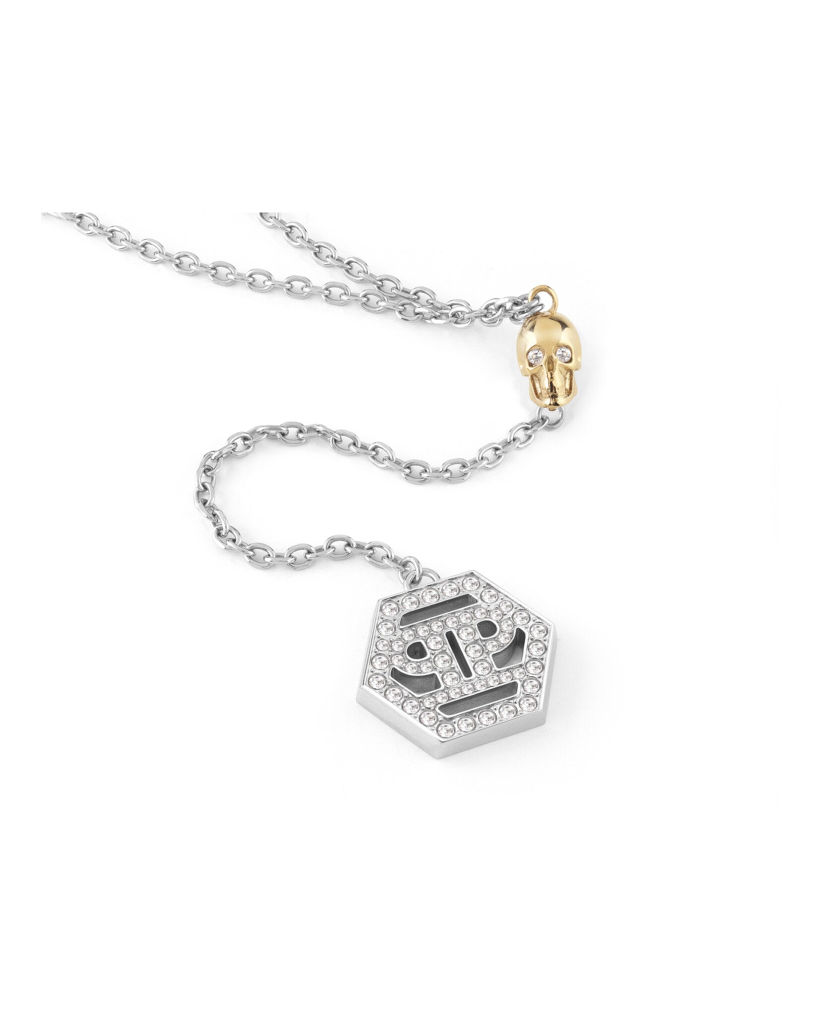 Hexagon Crystal Cable Chain Necklace