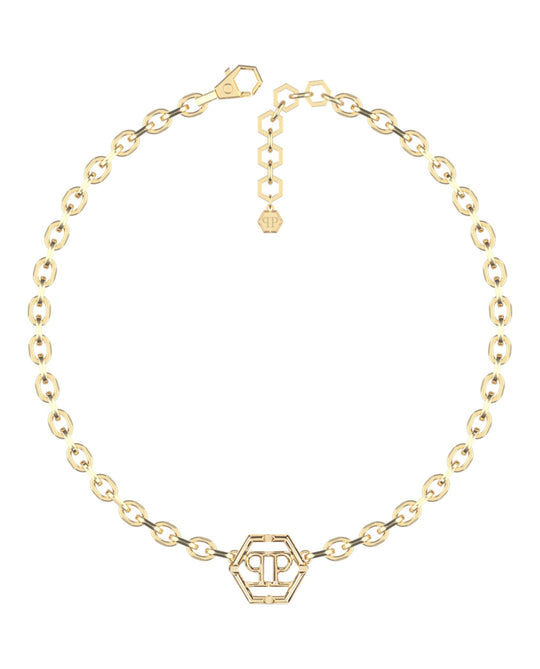 Hexagon Crystal Cable Chain Necklace