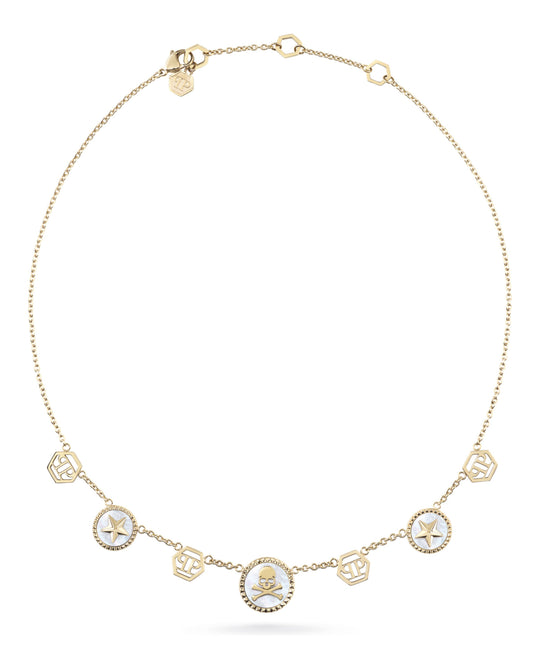 Plein Mini Logo Cable Chain Necklace