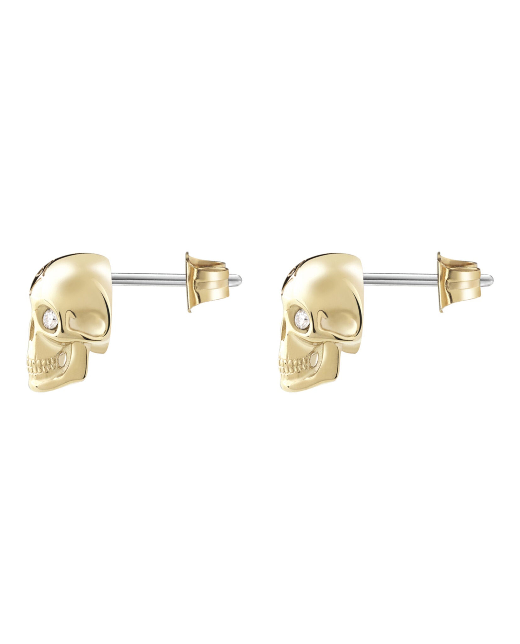 3D $kull Crystal Stud Earrings