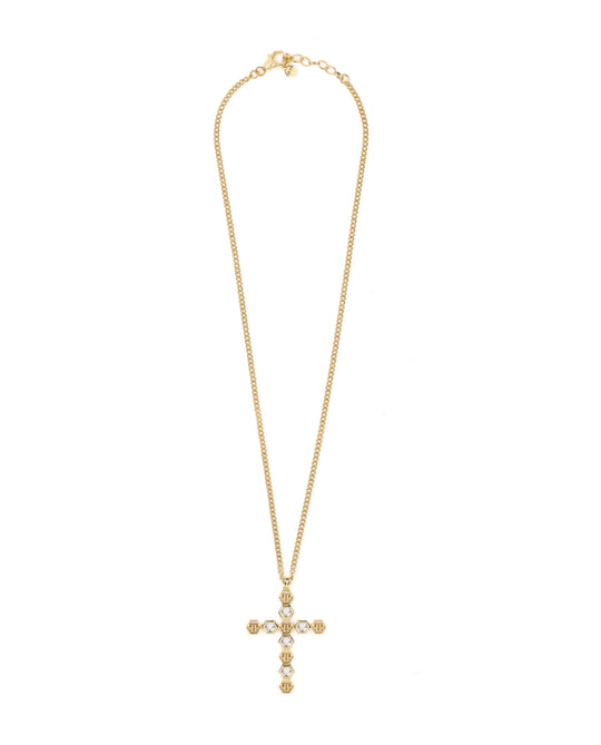 Hexagon Lux Crystal Cuban Links Necklace