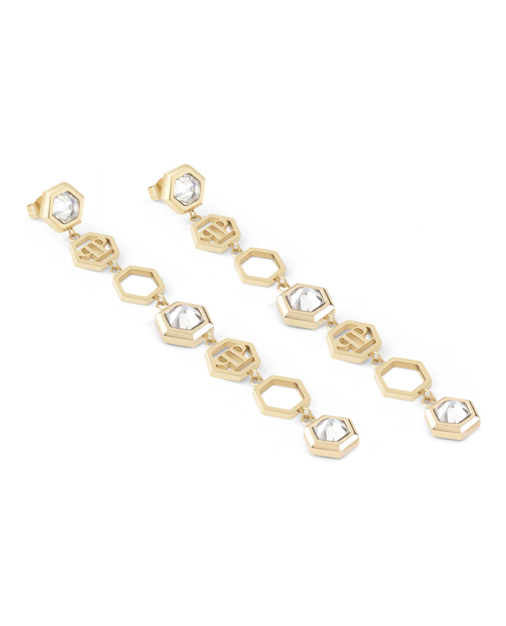 Hexagon Lux Crystal Dangle Earrings