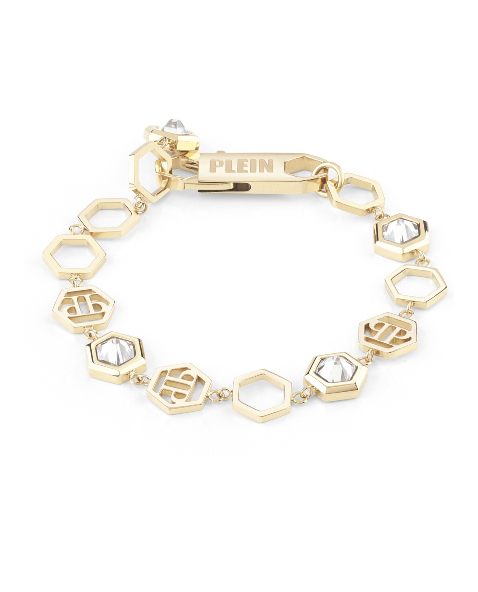 Hexagon Lux Crystal Hexagon Chain Bracelet