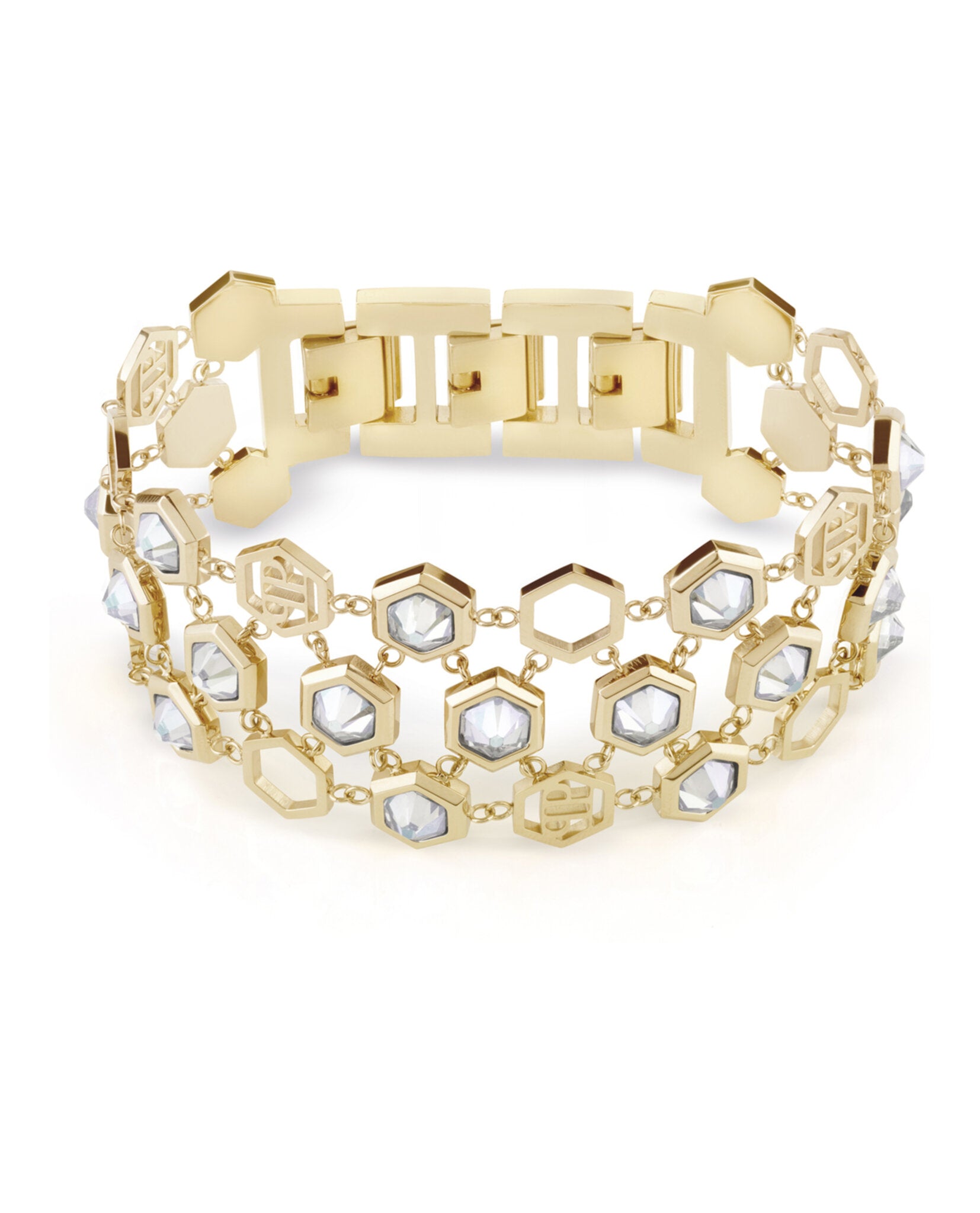 Hexagon Lux Crystal Hexagon Chain Bracelet