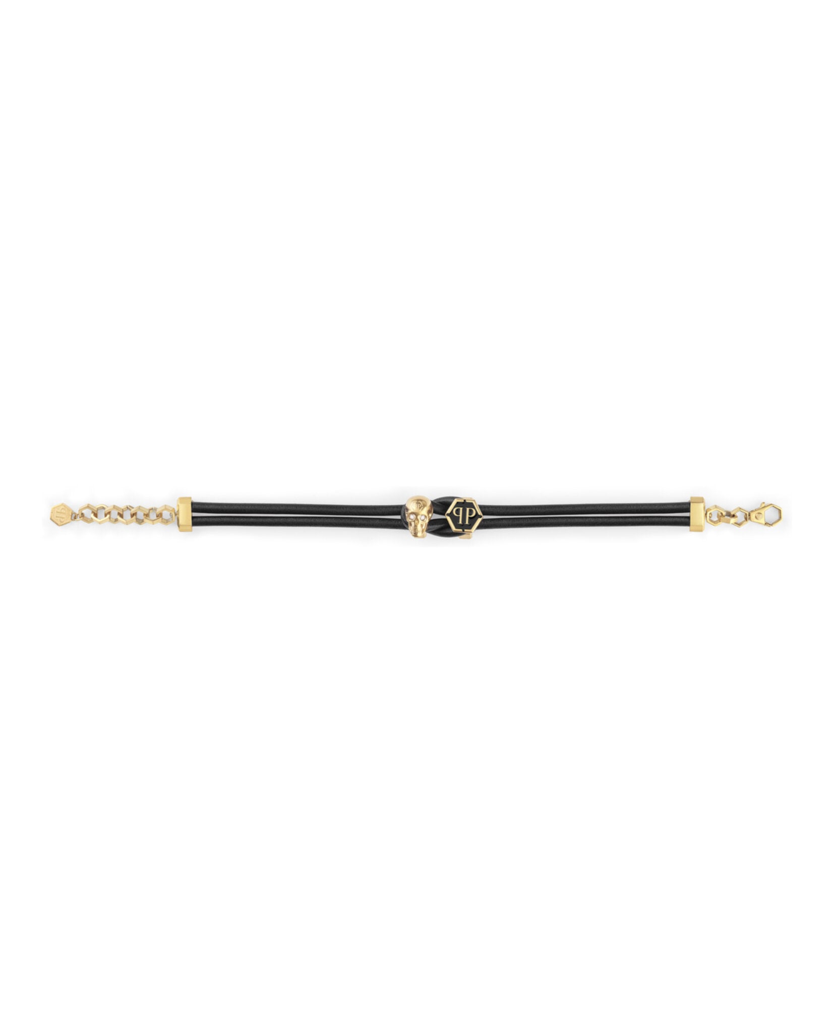 3D $kull Crystal Calf Leather Bracelet