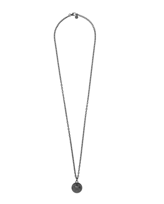 3D $kull Crystal Cable Chain Necklace