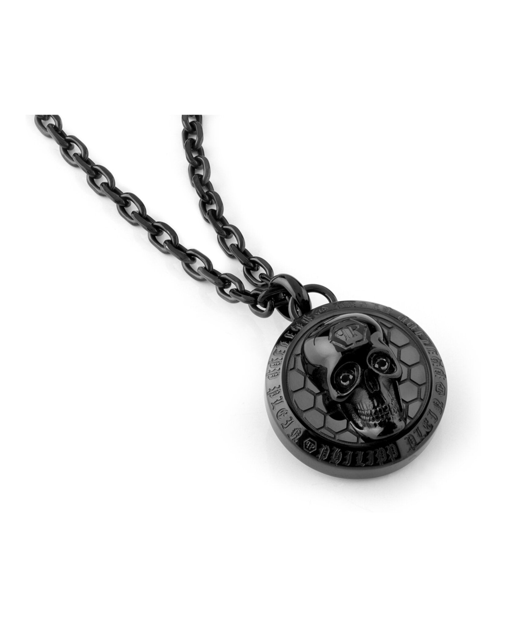 3D $kull Crystal Cable Chain Necklace