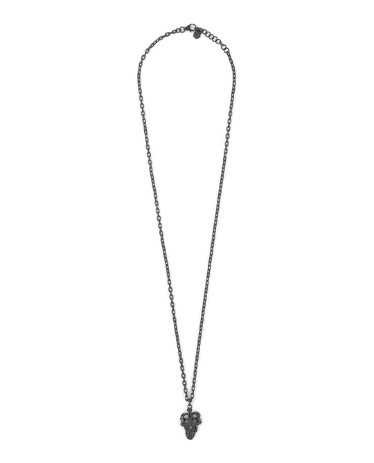 3D $kull Crystal Cable Chain Necklace