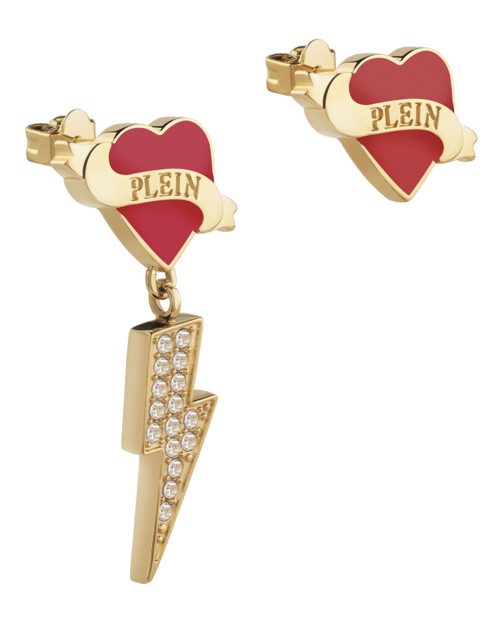 Plein Valentine Crystal Stud Earrings