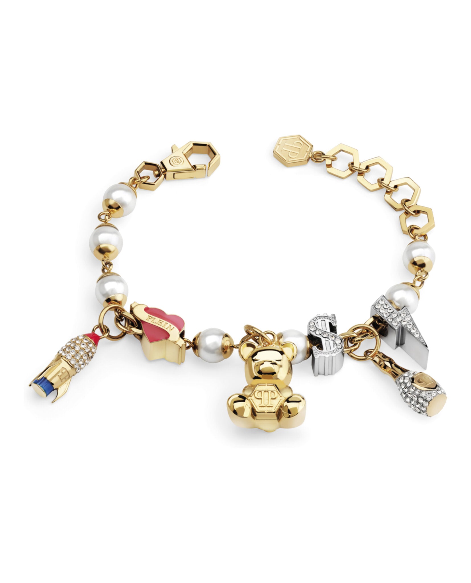 Plein Valentine Crystal Charm Bracelet