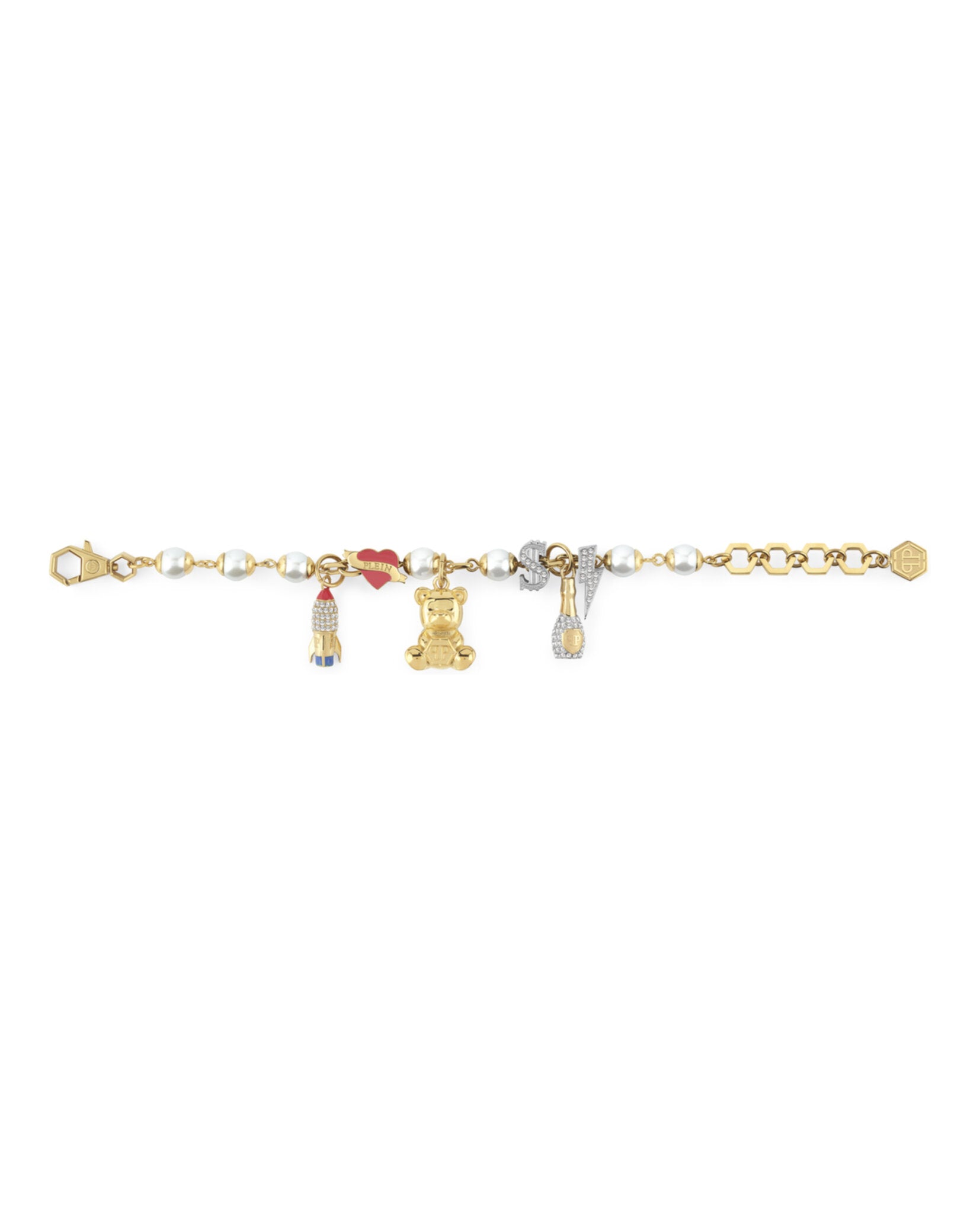 Plein Valentine Crystal Charm Bracelet