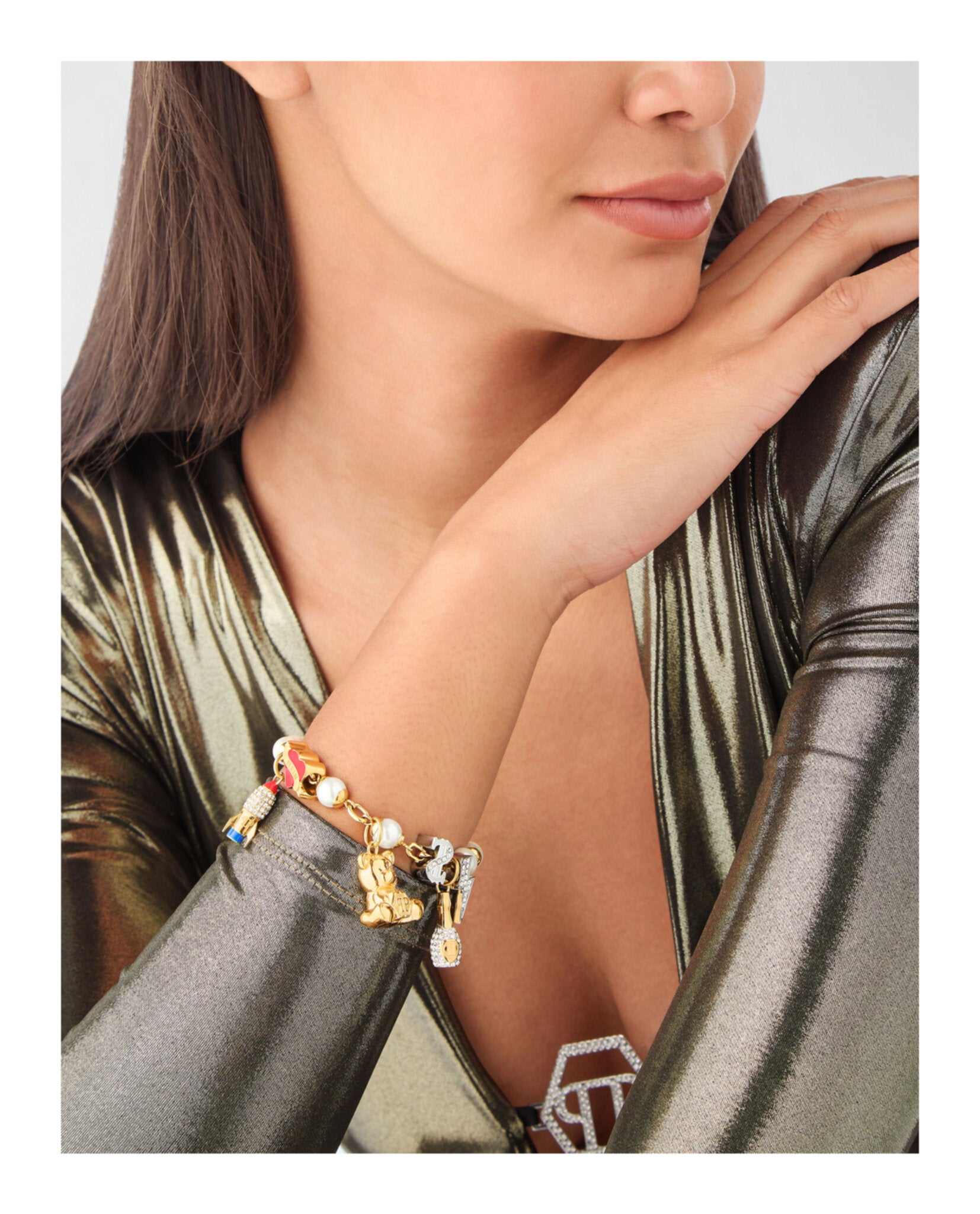 Plein Valentine Crystal Charm Bracelet