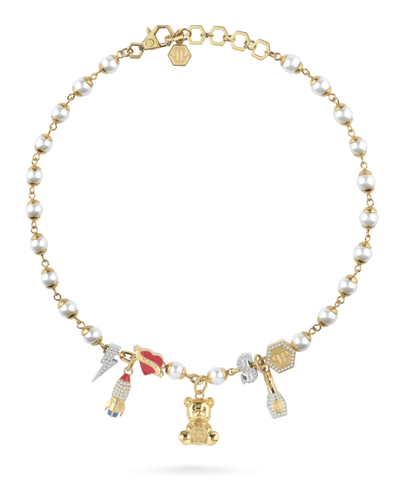 Plein Valentine Crystal Charm Necklace