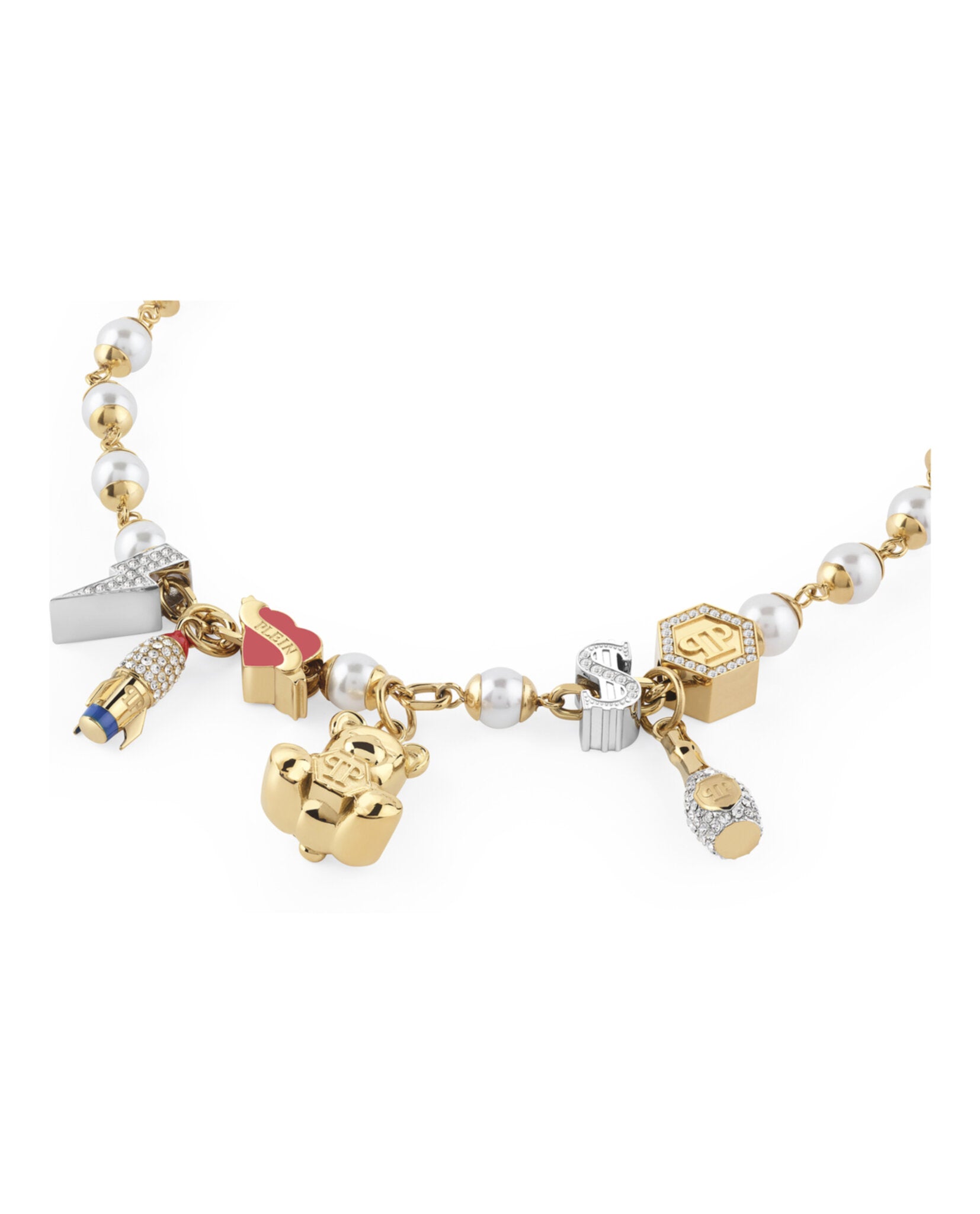 Plein Valentine Crystal Charm Necklace