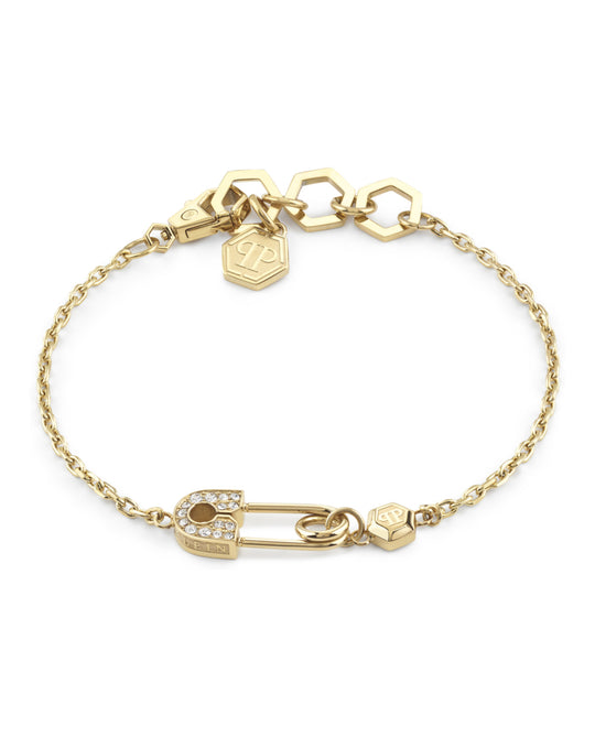 Plein Safety Pin Cable Chain Necklace