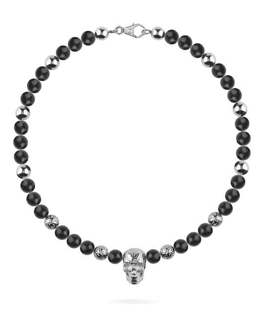 Plein Elite Onyx Beads Necklace