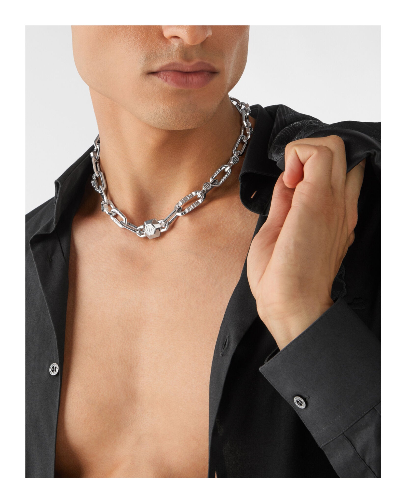 Plein Edge Cable Chain Necklace