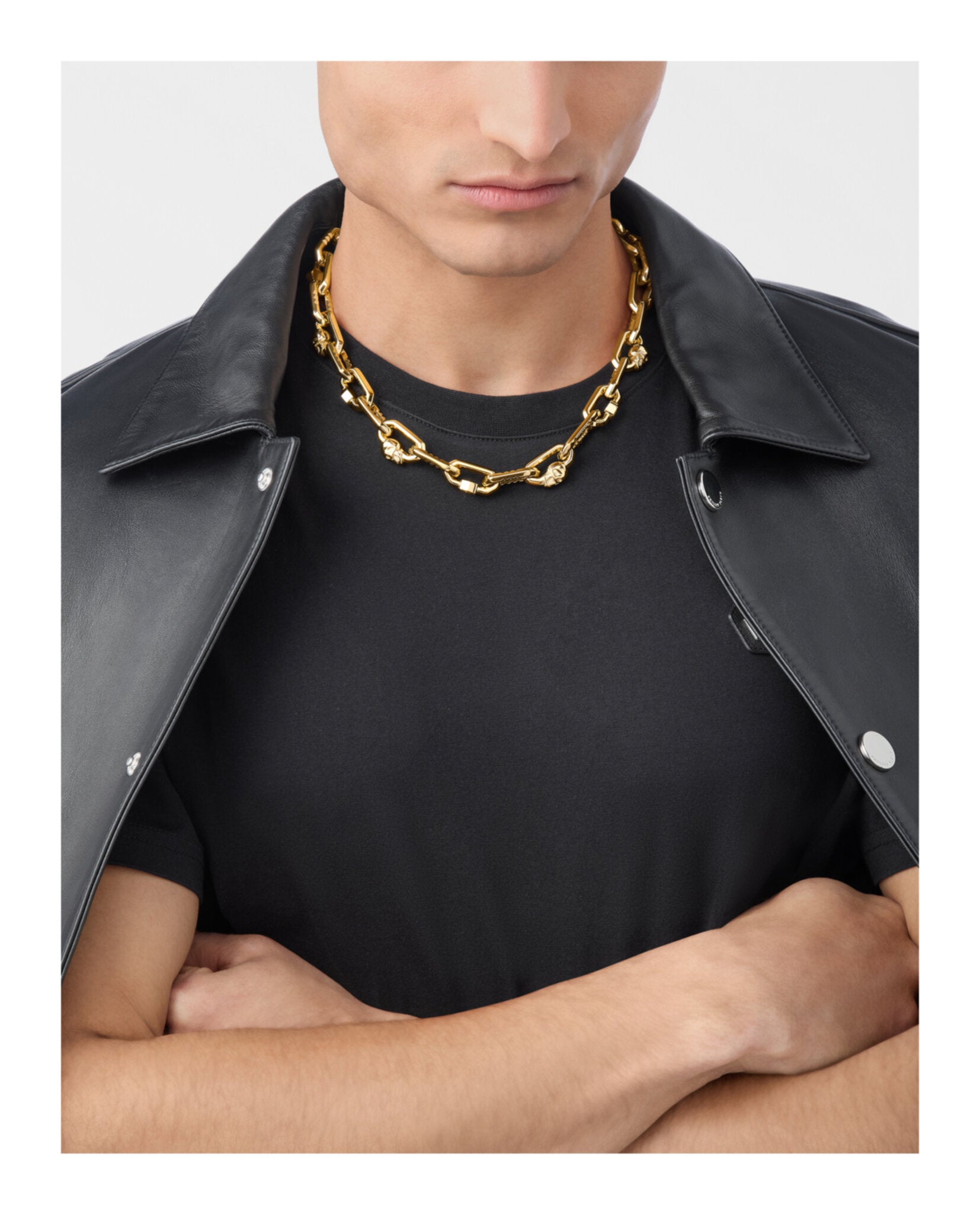 Plein Edge Cable Chain Necklace