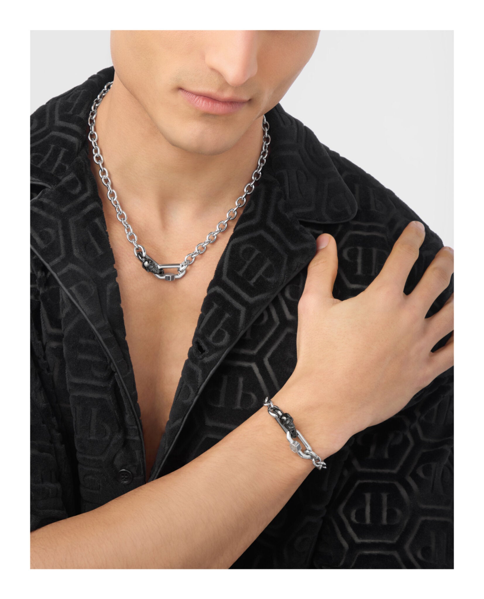 Plein Edge Cable Chain Necklace