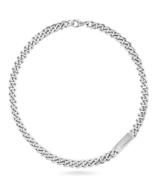 Gothic Tag Cuban Links Necklace