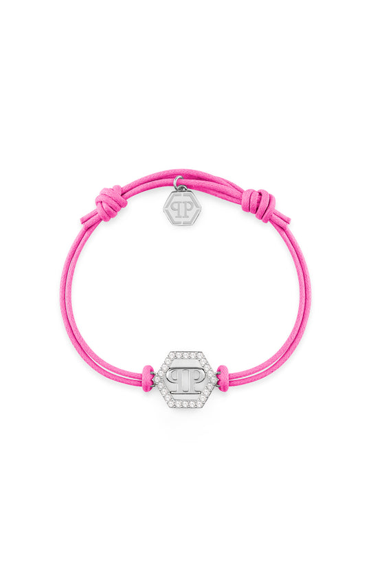 Linked Crystal Cotton Cord Bracelet