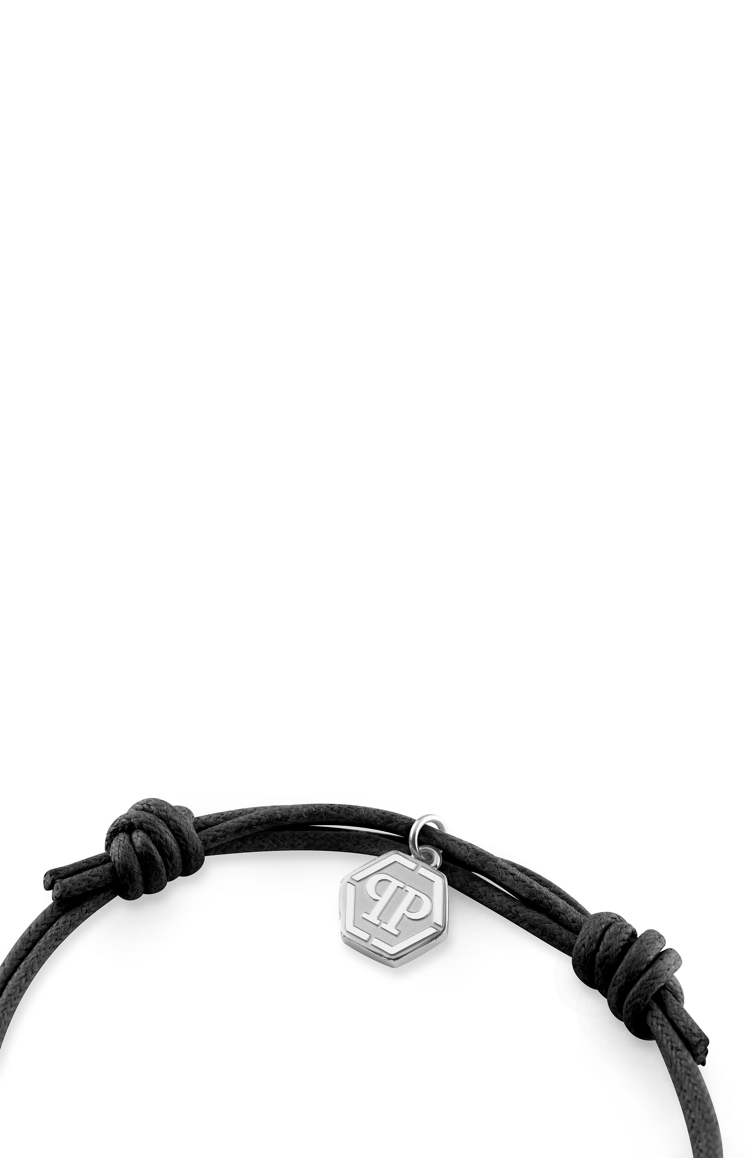 Linked Crystal Cotton Cord Bracelet