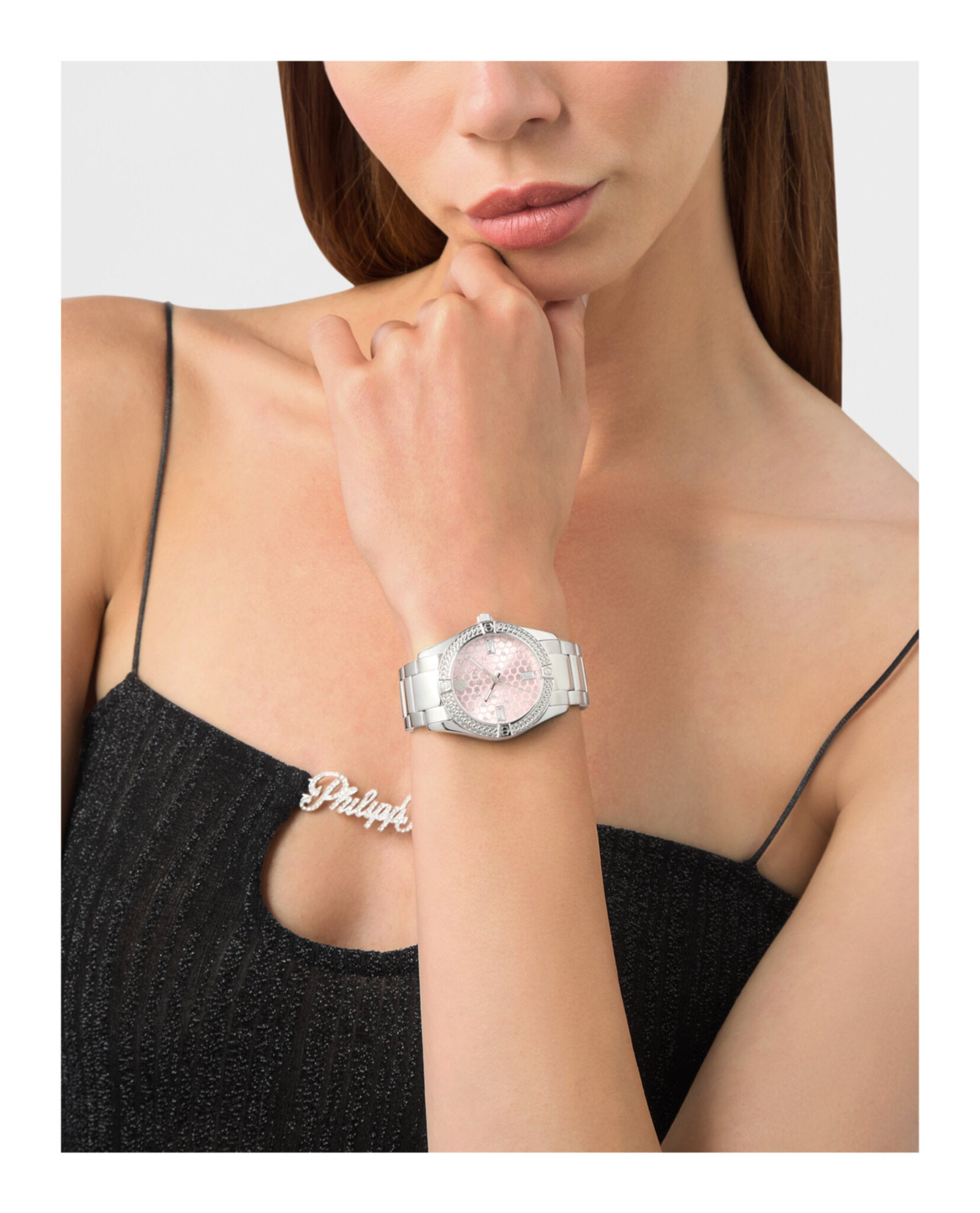 Plein Icon Chain Crystal Watch
