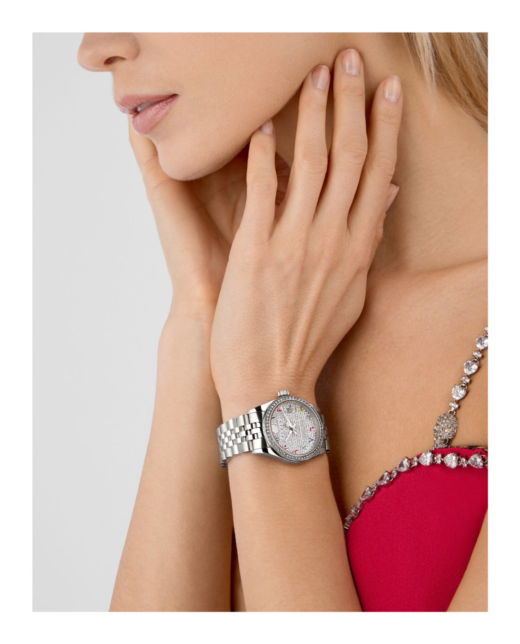 Date Superlative Arabic Crystal Watch