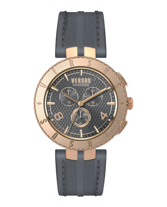 Logo Leather Quartz Watch