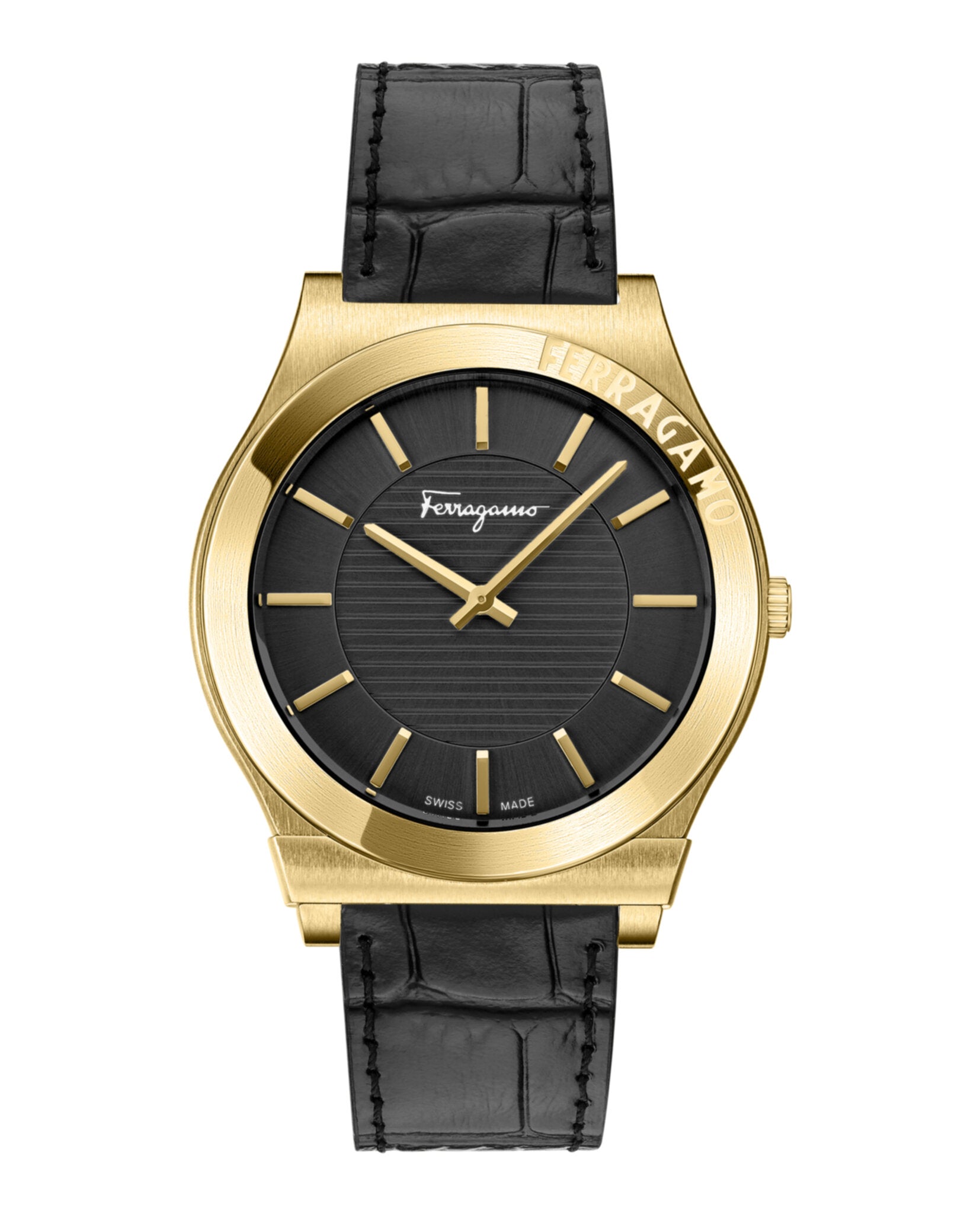 Gancini Leather Watch