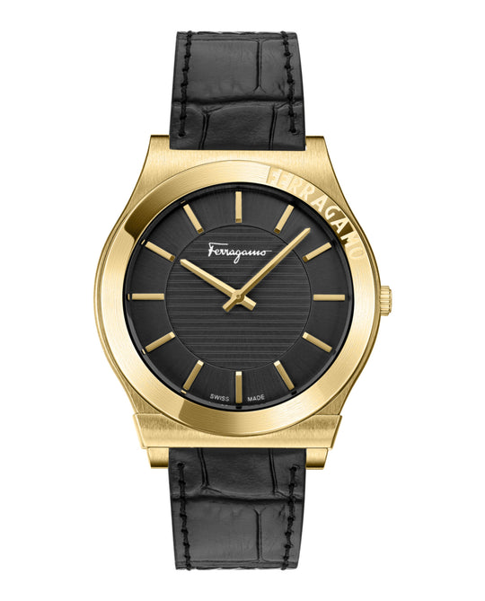 Gancini Leather Watch