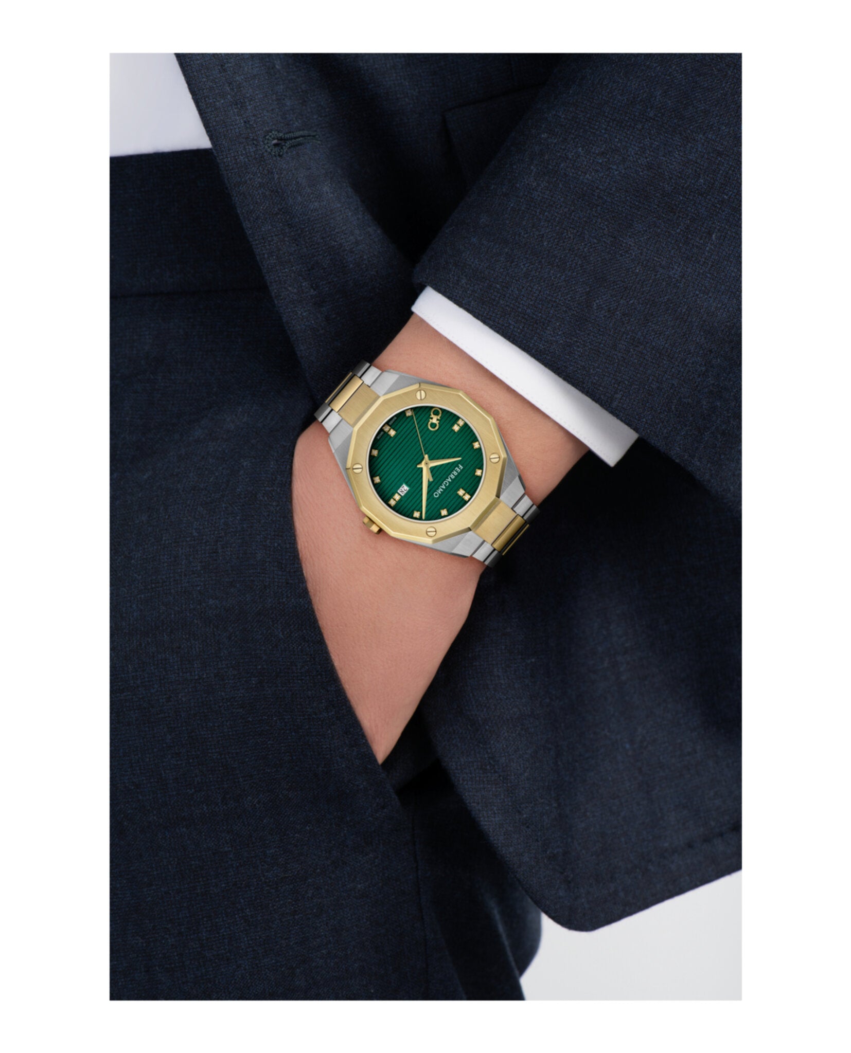 Ferragamo Edge Diamond Watch