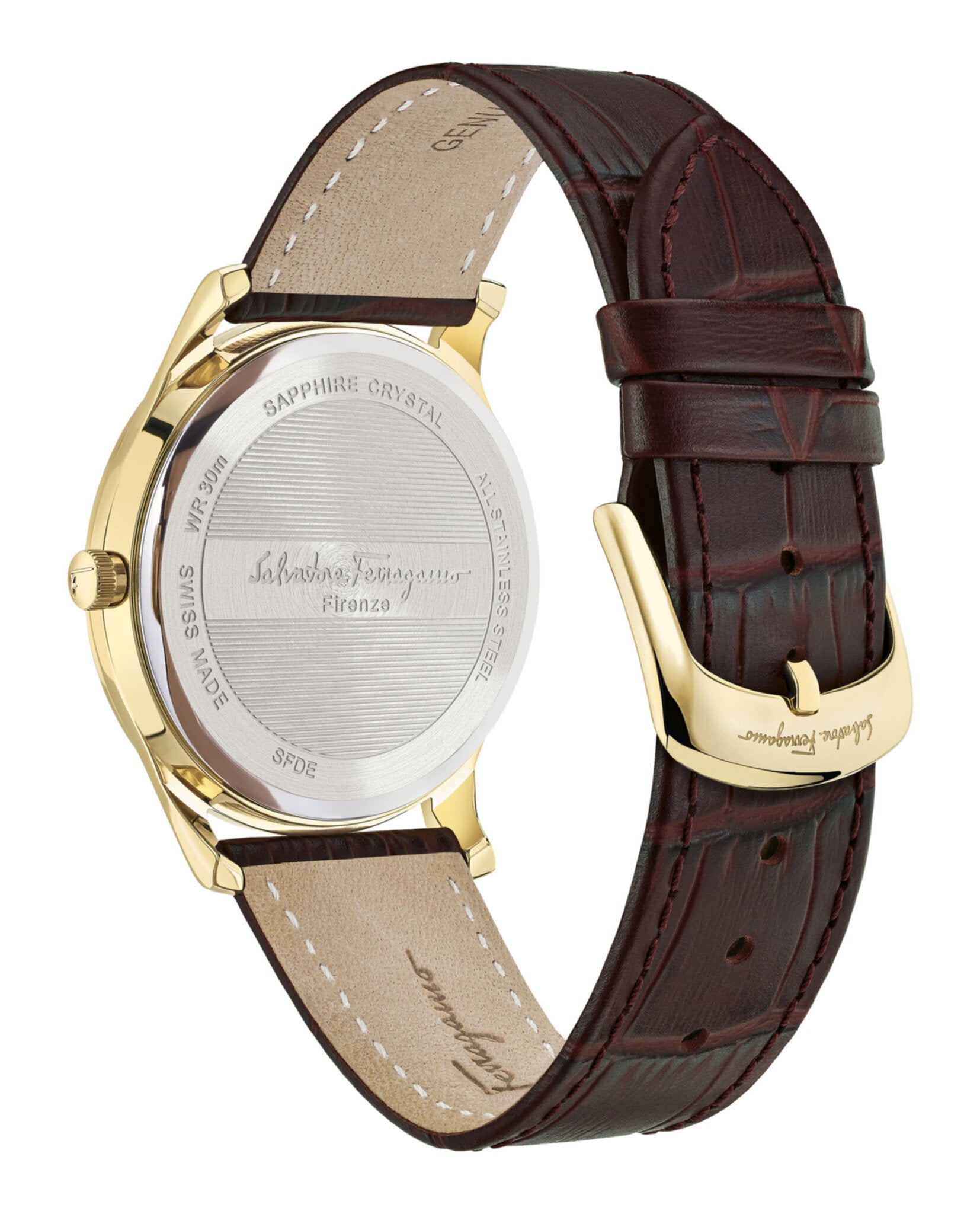 Ferragamo Slim Leather Watch