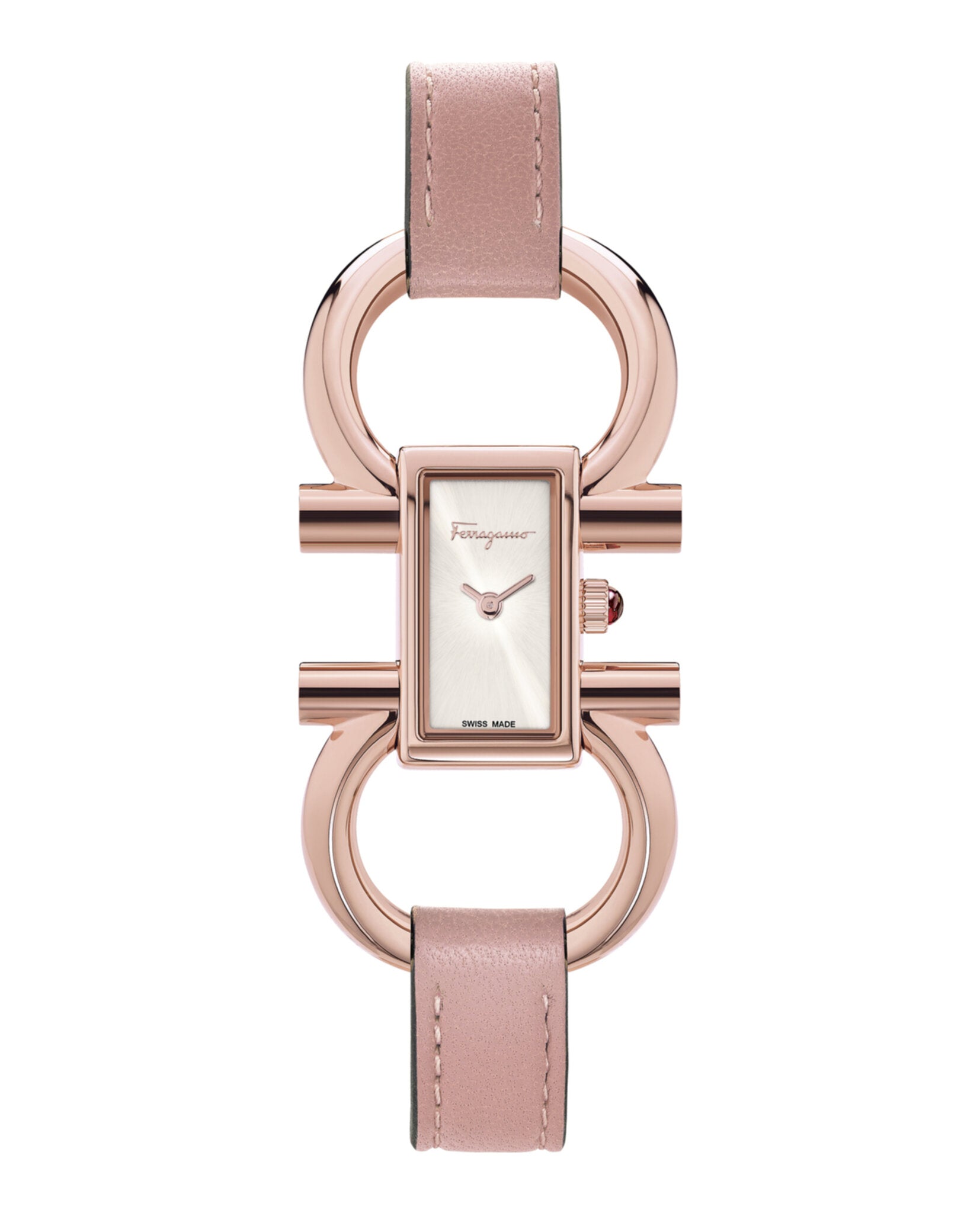 Salvatore Ferragamo Gancino Rose Gold and Blue Leather Women\'s 23mm Watch NEW Amazon.com: Ferragamo Legacy Collection Luxury Womens Watch  main image 2