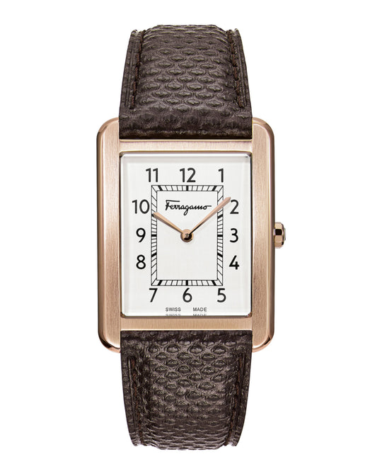 Ferragamo Portrait Leather Watch