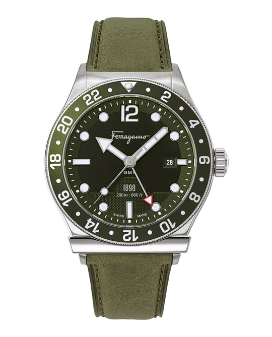 Ferragamo 1898 Sport Leather Watch