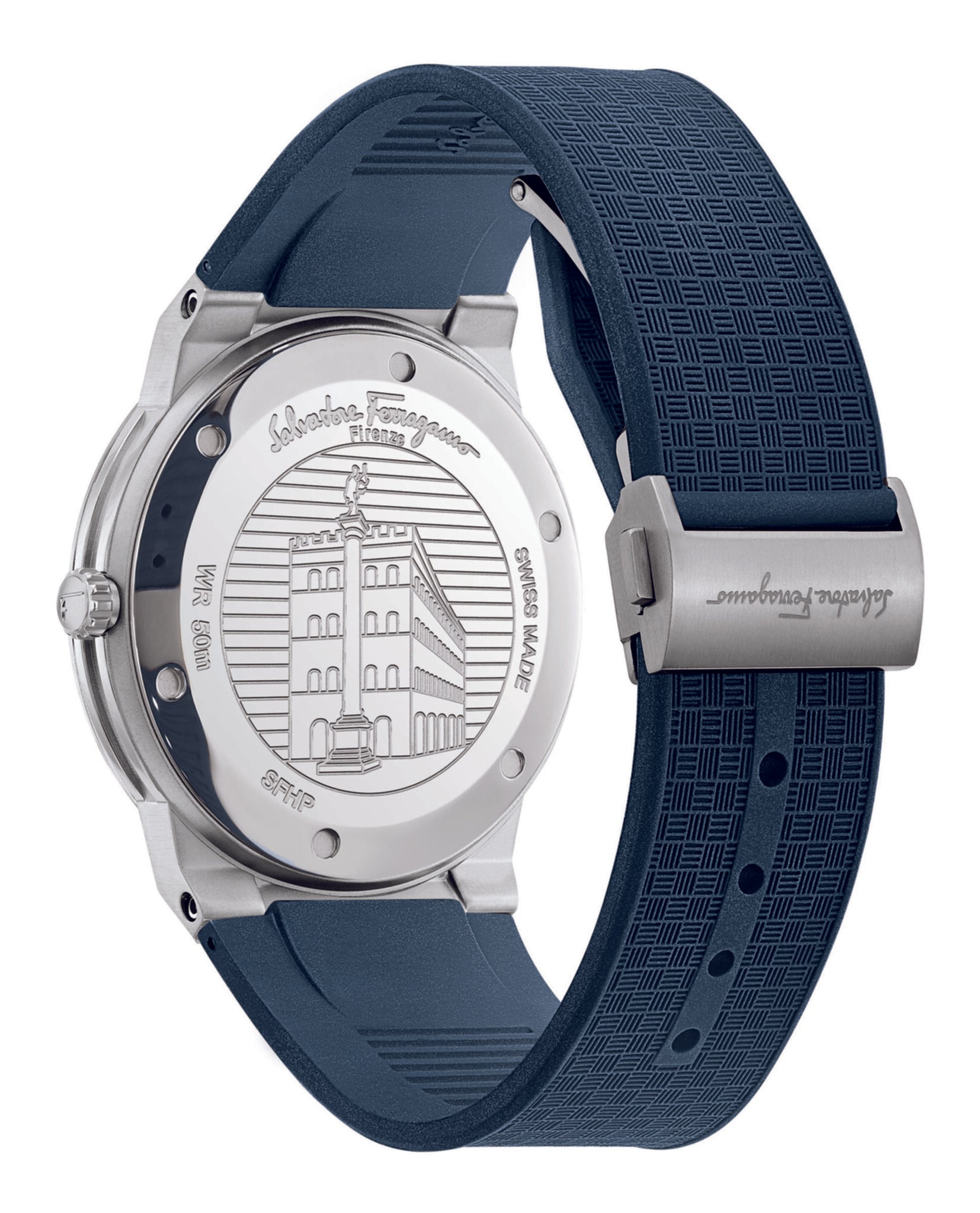 Ferragamo Sapphire Silicon Watch