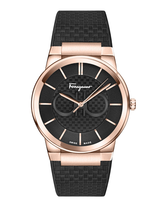Ferragamo Sapphire Silicone Watch
